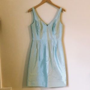 J. Crew Tourqiouse Silk Sweatheart Dress Sz 8